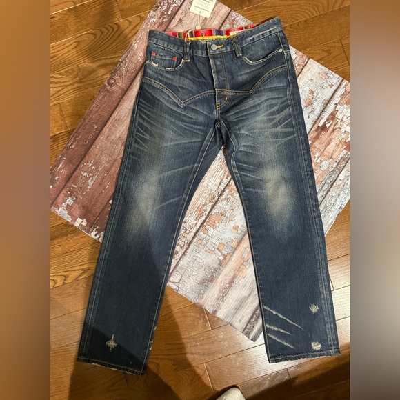 BNWT Issey miyaki  Sunao kuwahara vintage Classic Blue Jeans Great Gift - Picture 7 of 8